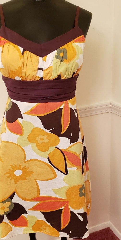 City Triangles Fit and Flare Tie Back Floral Dress